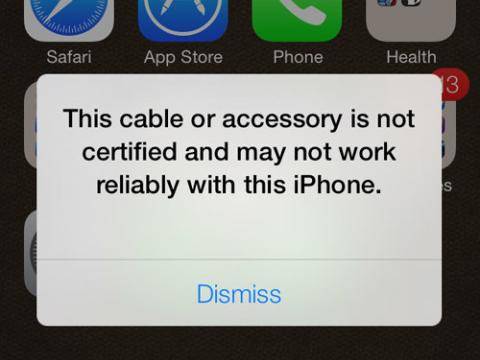 iOS 7 wykrywa „fałszywe” kable Lightning